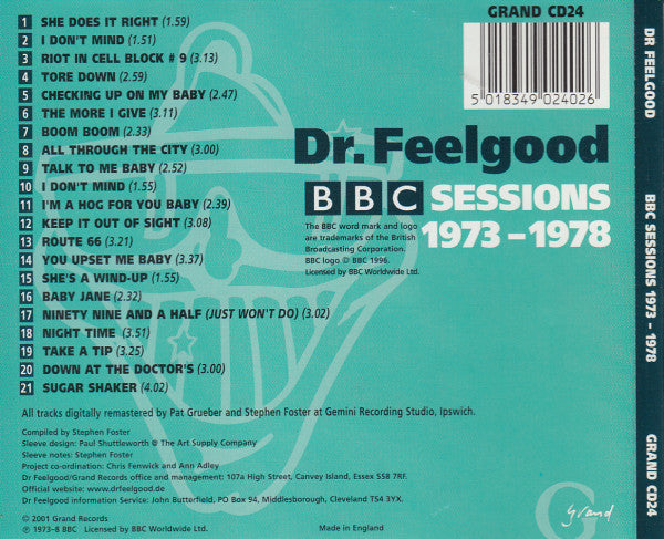 Dr. Feelgood : BBC Sessions 1973-1978 (CD, Album, Comp, RM)