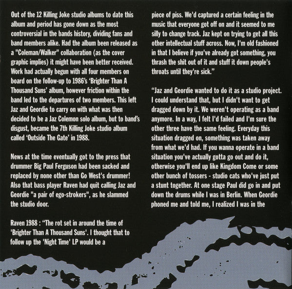 Killing Joke : Outside The Gate (CD, Album, RE, RM)