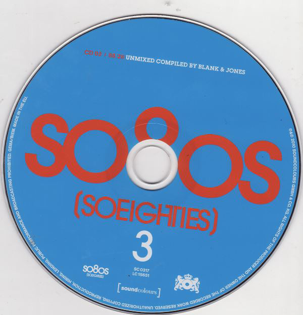Blank &amp; Jones : So80s (Soeighties) 3 (CD, Mixed + 2xCD, Comp)