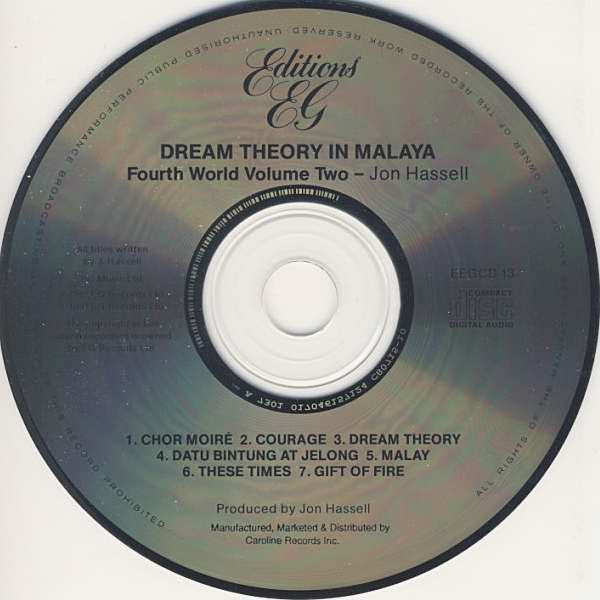 Jon Hassell : Dream Theory In Malaya (Fourth World Volume Two) (CD, Album, RE)
