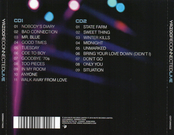 Yazoo : Reconnected Live (2xCD, Album)