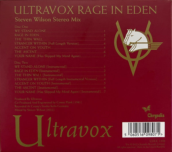 Ultravox : Rage In Eden [Steven Wilson Stereo Mix] (CD, Album, RE + CD + RSD, Ltd, Dig)