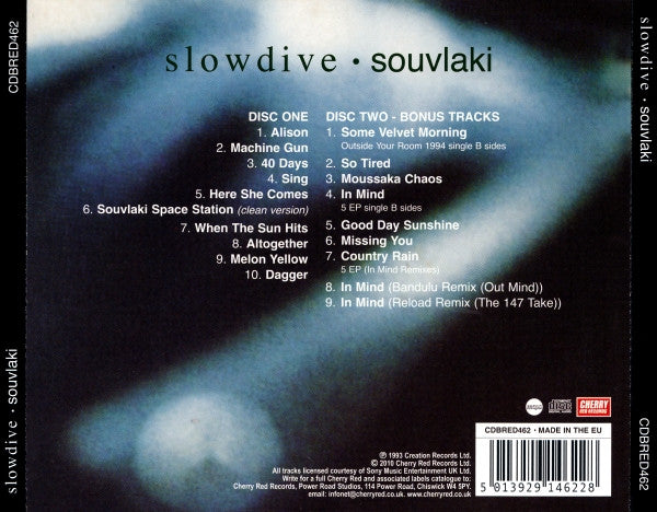 Slowdive : Souvlaki (CD, Album, RE + CD, Comp + RM, RP)