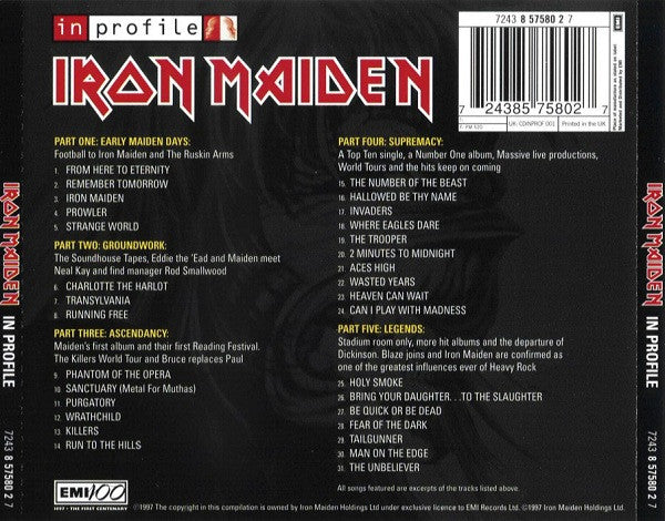 Iron Maiden : In Profile (CD)