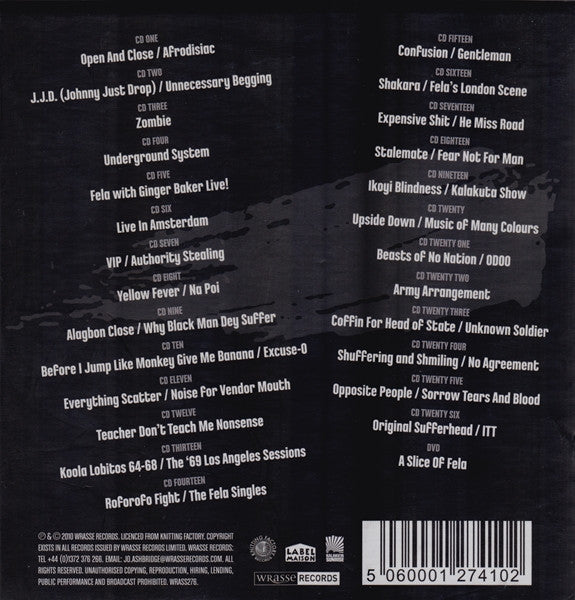 Fela Anikulapo Kuti* : The Complete Works Of Fela Anikulapo Kuti (Box, Comp, Ltd + CD, Comp, RE, RM + CD, Comp, RE, )