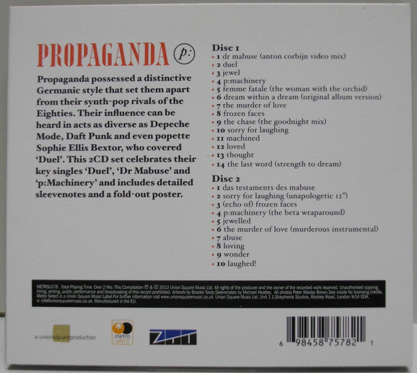 Propaganda : The Best Of (2xCD, Comp, Son)