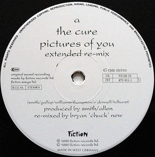 The Cure : Pictures Of You (12", Single)
