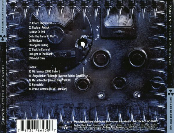 Sabaton : Attero Dominatus Re-Armed (CD, Album, RE, Sli)