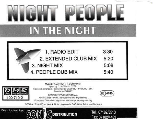 Night People (2) : In The Night (CD, Maxi, Ltd)