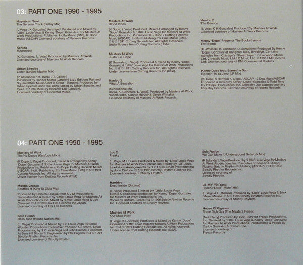 Masters At Work : The Tenth Anniversary Collection - Part One (1990 - 1995) (4xCD, Comp, Dig + Box, RE)