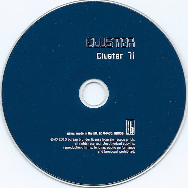 Cluster : Cluster 71 (CD, Album, RE, RM)