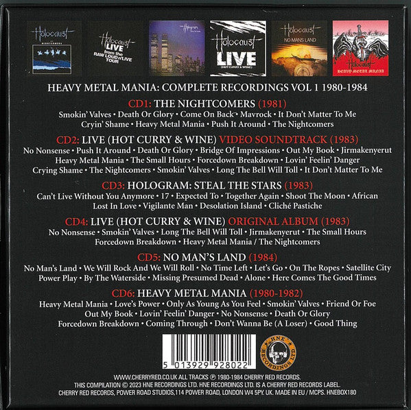 Holocaust (4) : Heavy Metal Mania (Complete Recordings Vol.1 1980-1984) (Box, Comp + CD, Album, RE + CD, Album, RE + CD, Al)