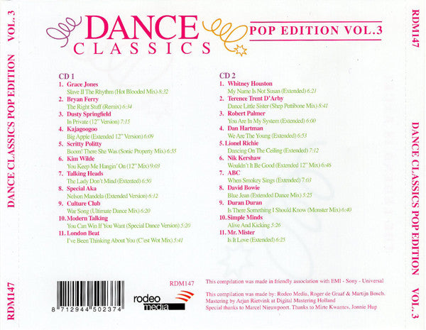 Various : Dance Classics - Pop Edition Vol. 3 (2xCD, Comp)