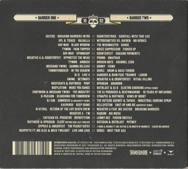 Various : Thunderdome × Breaking Barriers (2xCD, Comp, Mixed)