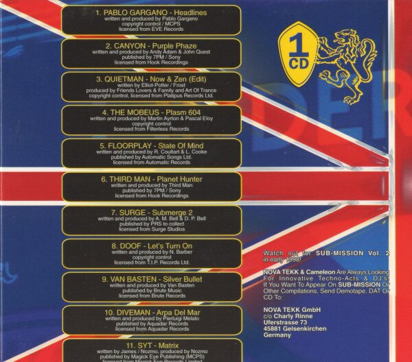 Various : Sub-Mission Vol. 1 (The Very Best Of UK Underground) (2xCD, Comp, Dig)