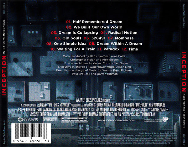 Hans Zimmer : Inception (Music From The Motion Picture) (CD, Album)