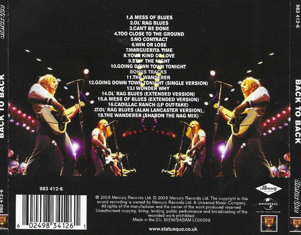 Status Quo : Back To Back (CD, Album, RE, RM, RP)