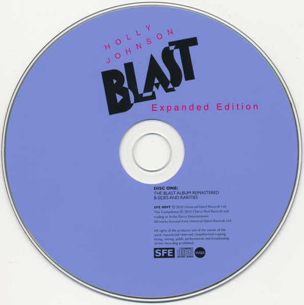 Holly Johnson : Blast (CD, Album, RE + CD, Comp + DVD-V, PAL + RM, Exp)