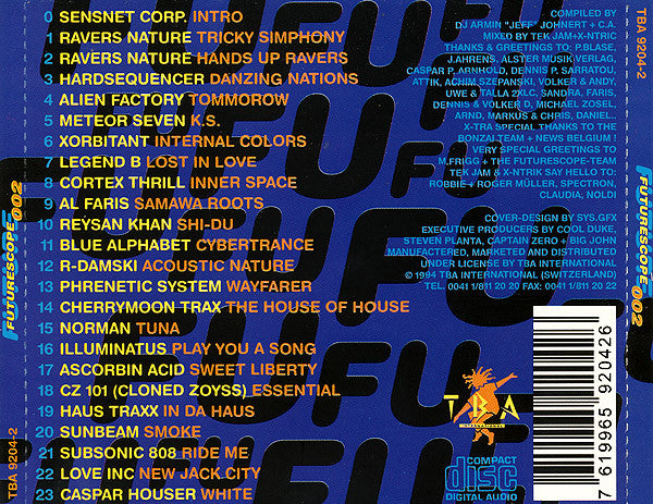 Tek Jam &amp; X-Ntric* : Futurescope 002 (CD, Comp, Mixed)
