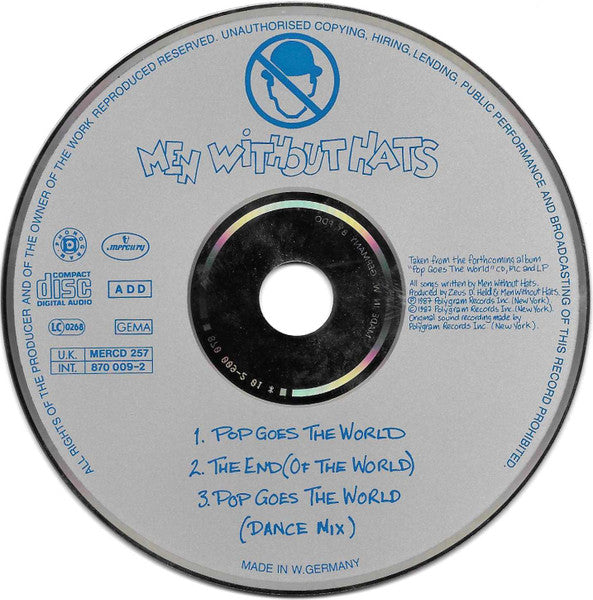 Men Without Hats : Pop Goes The World (CD, Single, Car)