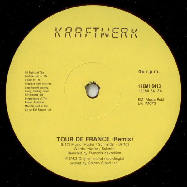 Kraftwerk : Tour De France (12", Single, Yel)