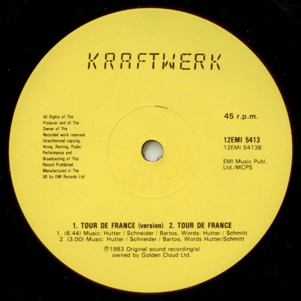 Kraftwerk : Tour De France (12", Single, Yel)