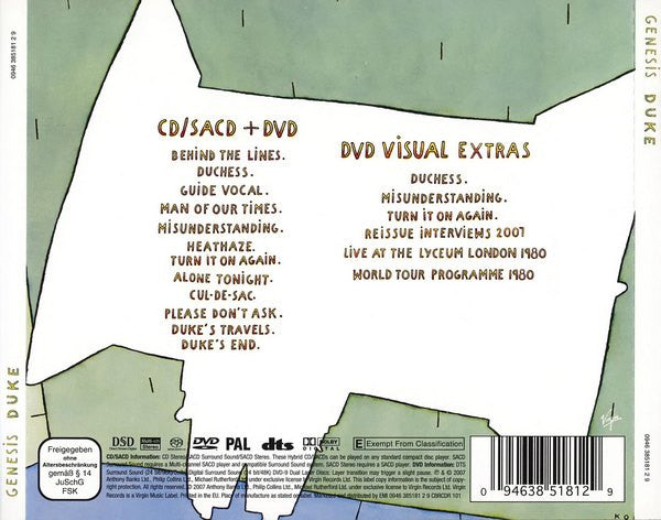 Genesis : Duke (SACD, Hybrid, Multichannel, Album, RE, RM + DVD-V,)