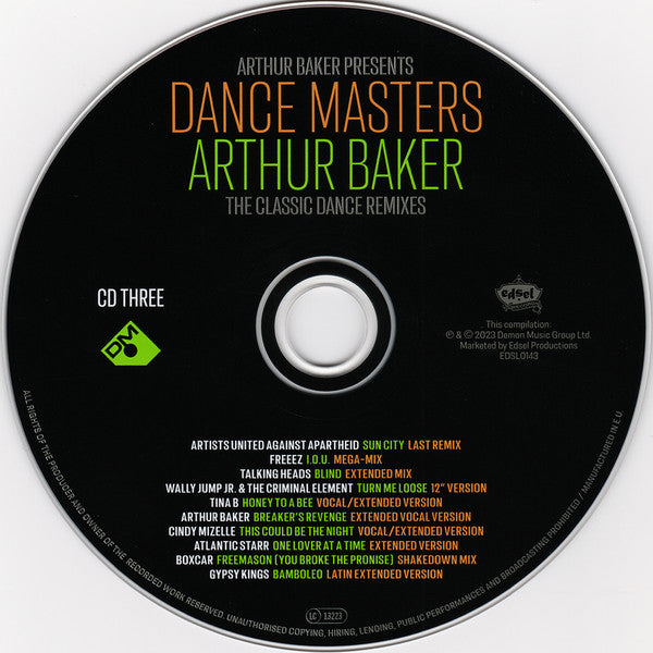 Arthur Baker : Dance Masters: Arthur Baker (The Classic Dance Remixes) (4xCD, Comp, RM)