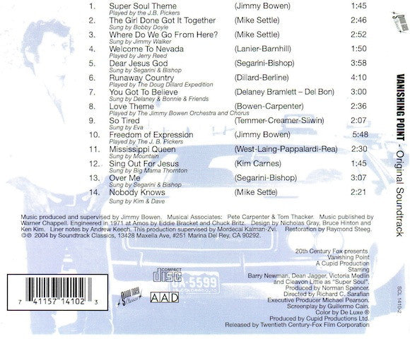 Various : Vanishing Point - Original Motion Picture Soundtrack (CD, Album, RE)