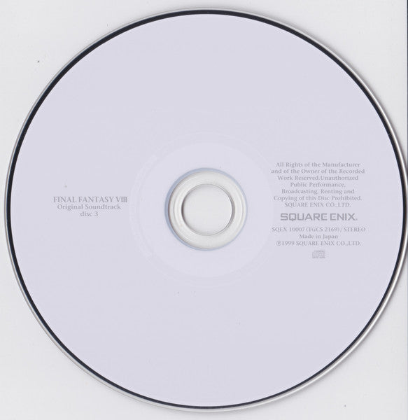 Nobuo Uematsu : &quot; Final Fantasy VIII &quot; Original Soundtrack = ファイナルファンタジー VIII オリジナル・サウンドトラック (4xCD, Album, RE, RP)