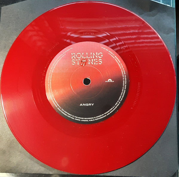 Rolling Stones* : Angry (7&quot;, S/Sided, Single, Etch, Red)