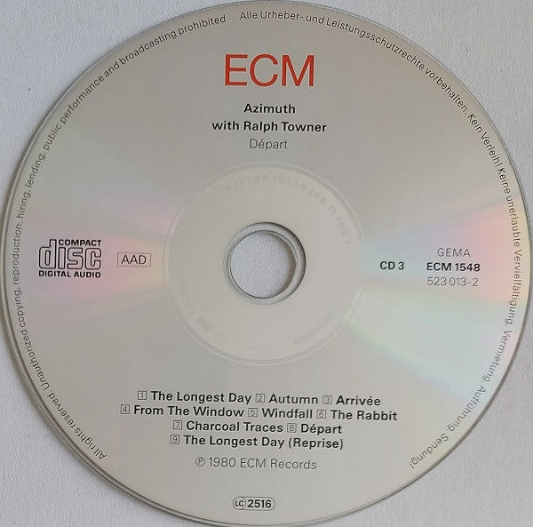 Azimuth (2) : Azimuth / The Touchstone / Départ (CD, Album, RE + CD, Album, RE + CD, Album, RE + Co)