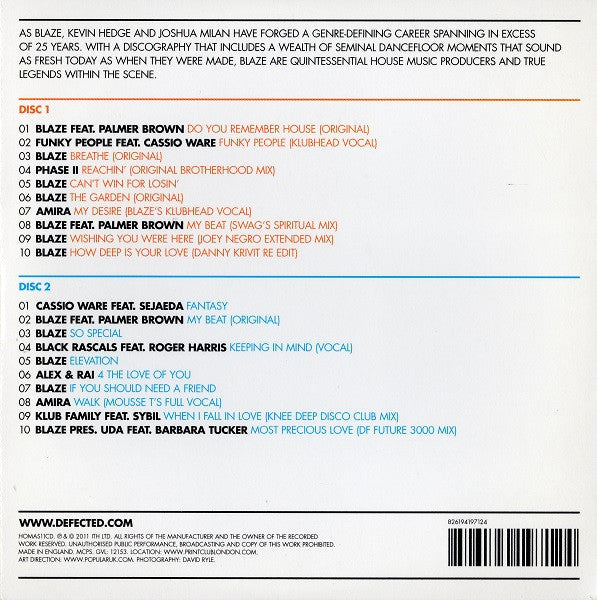 Blaze : House Masters (2xCD, Comp)