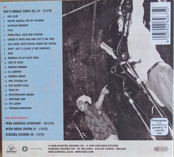 Ween : At The Cat's Cradle, 1992 (CD, Album + DVD-V)