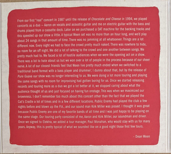 Ween : At The Cat's Cradle, 1992 (CD, Album + DVD-V)