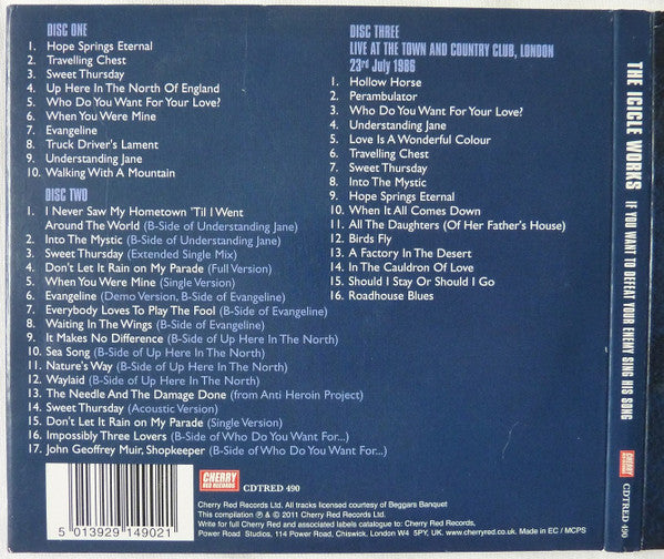 The Icicle Works : If You Want To Defeat Your Enemy Sing His Song (CD, Album, RE, RM + 3xCD, Comp, RM + CD + Comp)