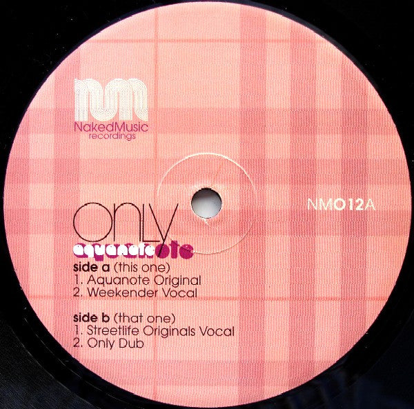 Aquanote : Only (12&quot;)