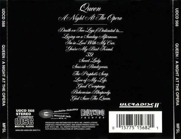 Queen : A Night At The Opera (CD, Album, RE, RM, 24k)