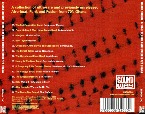Various : Ghana Soundz (Afro-Beat, Funk And Fusion In 70's Ghana) (CD, Comp, RM)