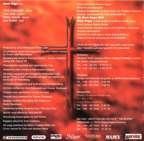 Grave Digger (2) : Knights Of The Cross (CD, Album)