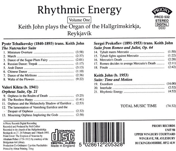 Keith John (3) : Rhythmic Energy - I: Keith John Plays The Organ Of The Hallgrimskirkja, Reykjavik (CD, Album)