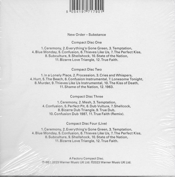 New Order : Substance (2xCD, Comp, RE + CD, Comp + CD + Dlx, RM)
