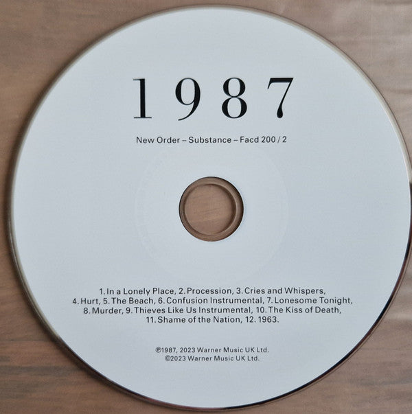 New Order : Substance (2xCD, Comp, RE + CD, Comp + CD + Dlx, RM)
