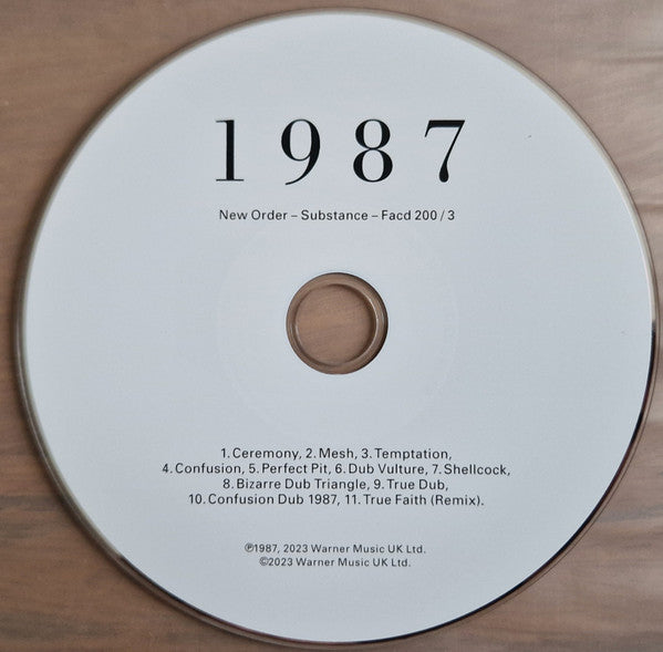New Order : Substance (2xCD, Comp, RE + CD, Comp + CD + Dlx, RM)