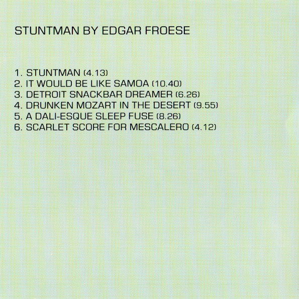 Edgar Froese : Stuntman (CD, Album, RE)