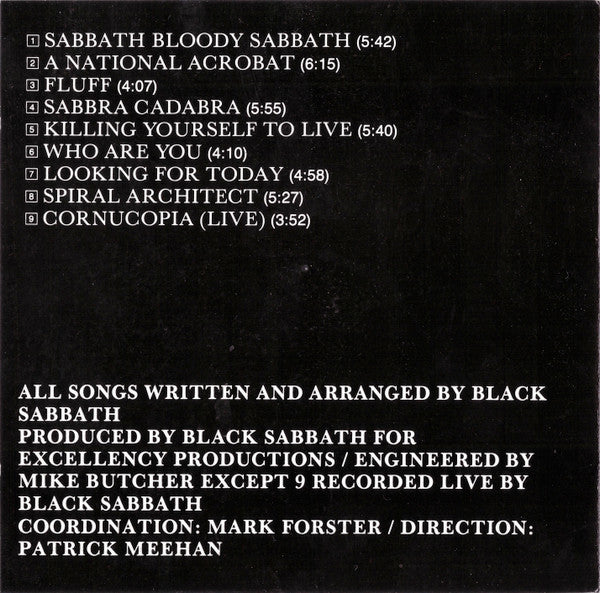 Black Sabbath : Sabbath Bloody Sabbath (CD, Album, RE)