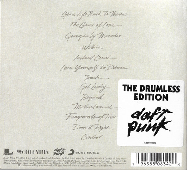 Daft Punk : Random Access Memories (Drumless Edition) (CD, Album)