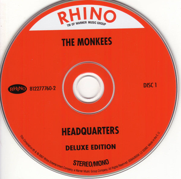 The Monkees : Headquarters (2xCD, Album, Mono, Dlx, RE, RM, Dig)