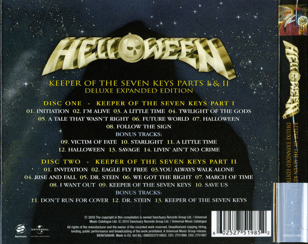 Helloween : Keeper Of The Seven Keys (Parts 1 &amp; 2) (CD, Album, RE, RM + CD, Album, RE, RM + Comp, Dlx,)