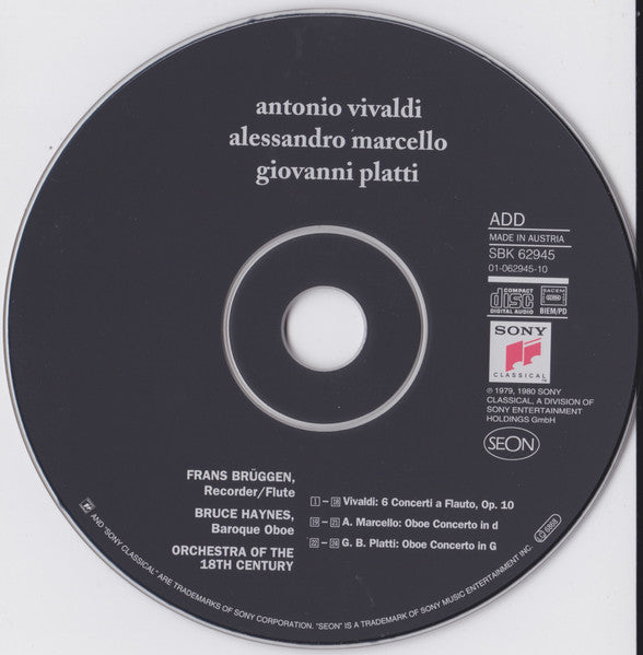 Vivaldi* : Concertos For Winds (CD, Album, RE)